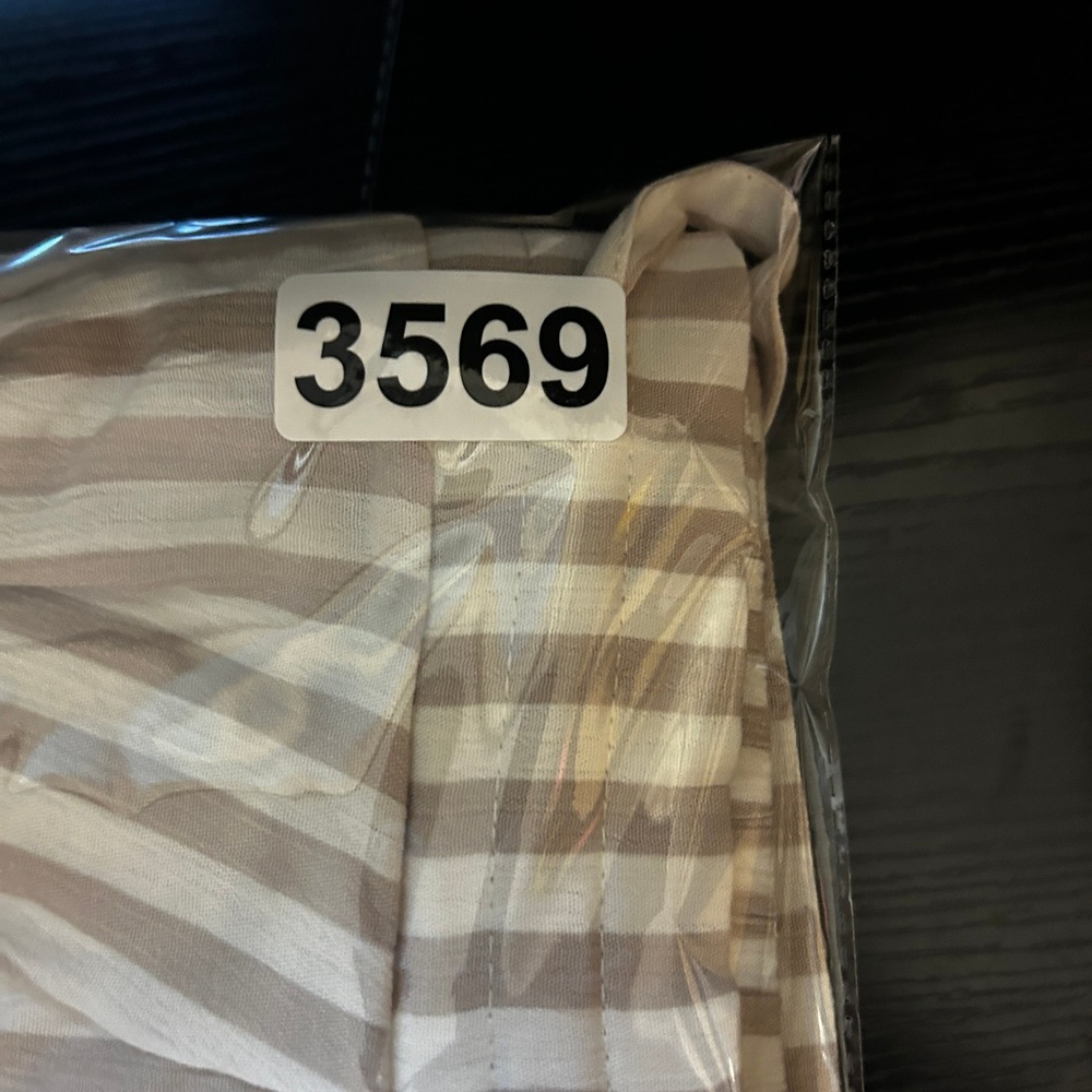 Torrid Lounge Pants Womens Size 2 Linen Feel‎ Striped Beige White Wide Leg Style - Picture 10 of 10